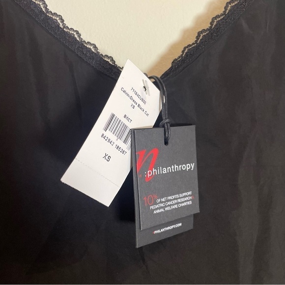 n:philanthropy 100% Cupro Black Calvin Slip Dress NWT XS - Picture 4 of 8